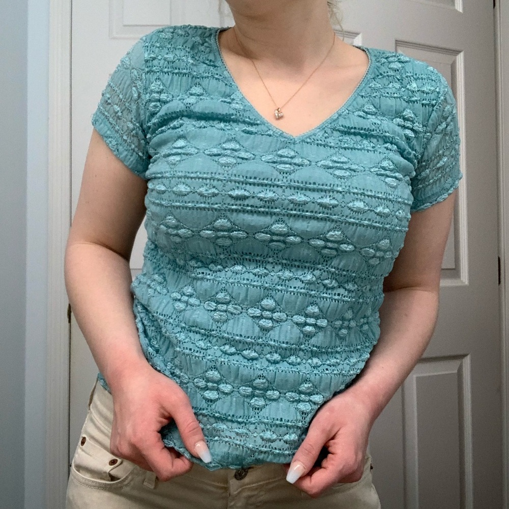 Y2k crinkle top